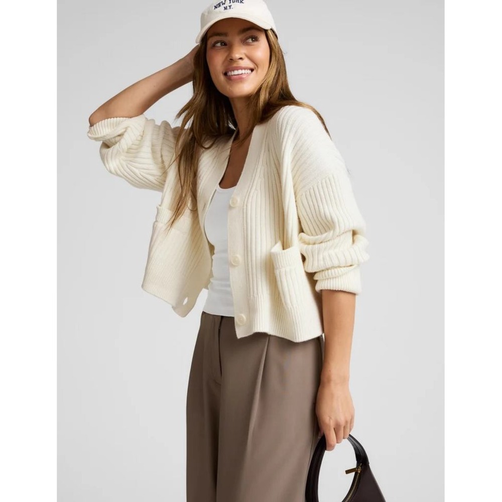 Beyond Yoga Soft Wool Blend Cardigan In Burgy Size L New With Tags